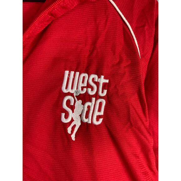 Vintage West Side Red Varsity Track Jacket Men's Size L Casual‎ Zip-Up - Picture 9 of 11